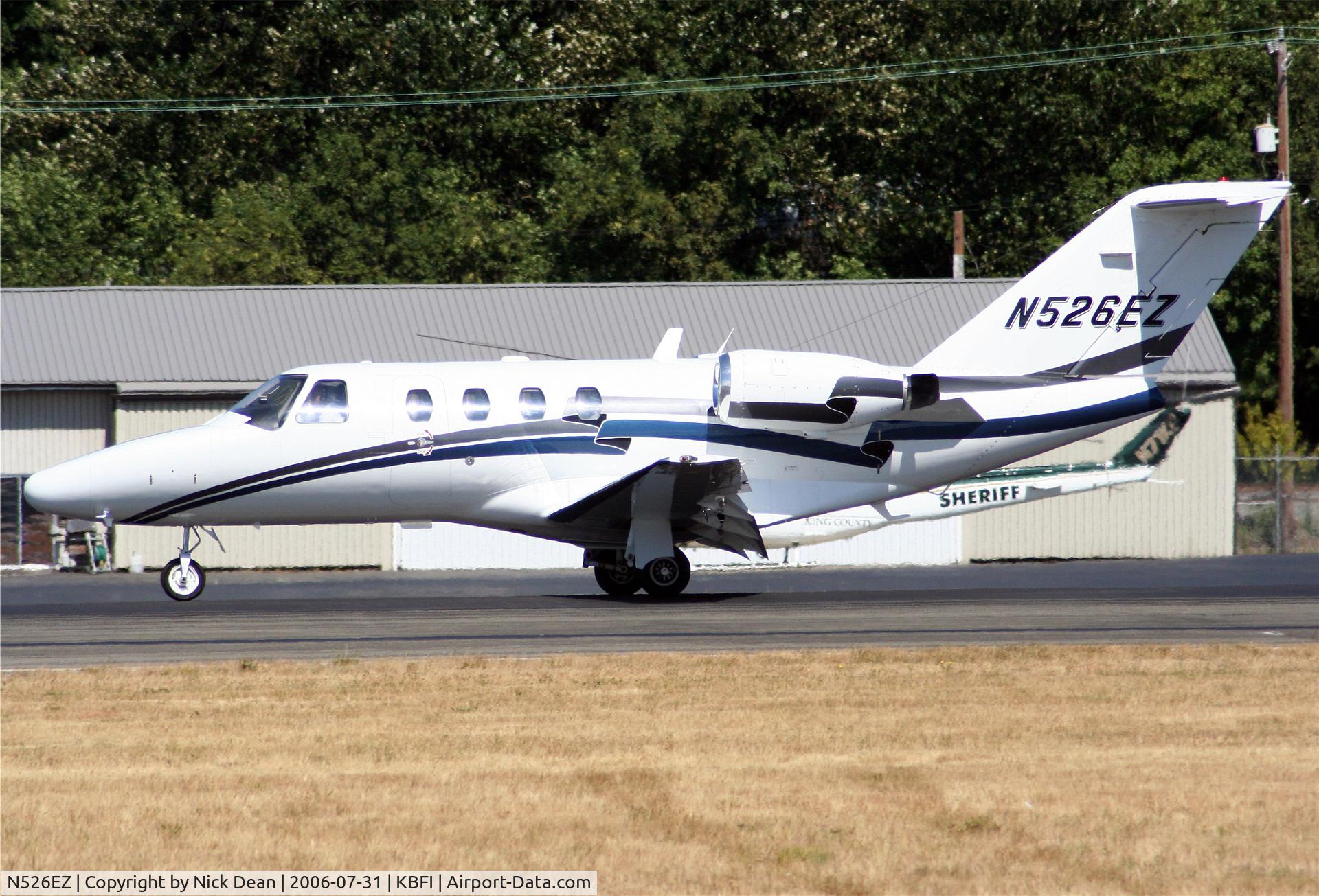 N526EZ, 2000 Cessna 525 CitationJet CJ1 C/N 525-0400, KBFI
