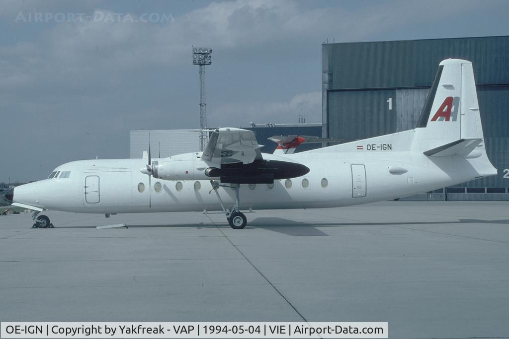 OE-IGN, 1985 Fokker F-27-500 Friendship C/N 10684, Amadeus Air Fokker 27