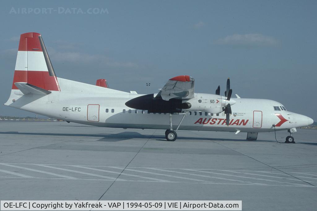 OE-LFC, 1989 Fokker 50 C/N 20143, Austrian Air Service Fokker 50