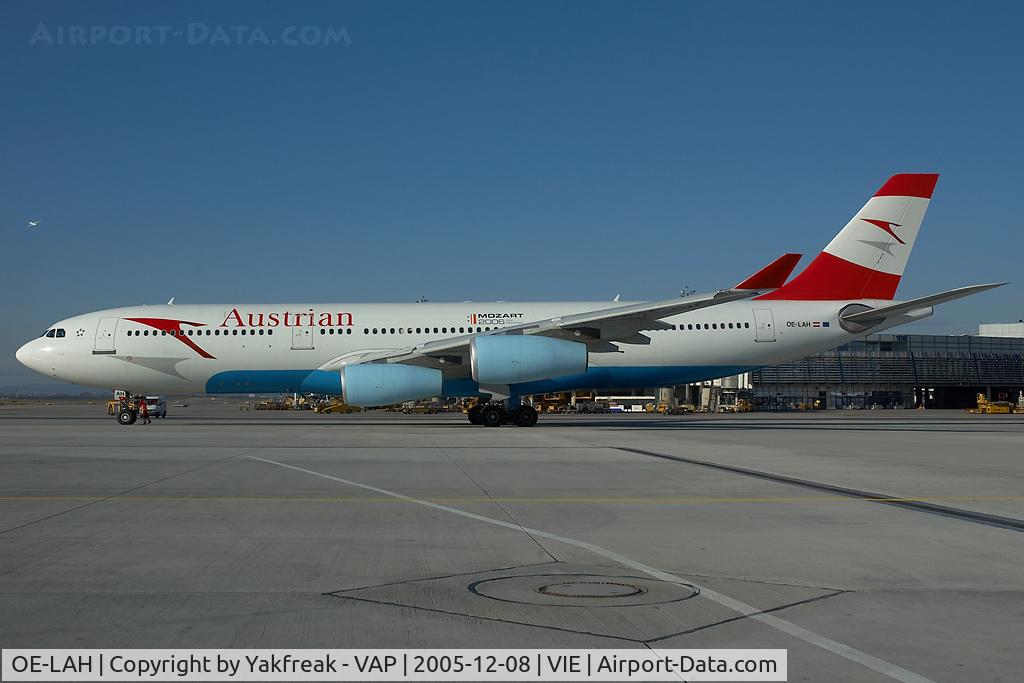 OE-LAH, 1995 Airbus A340-212 C/N 081, Austrian Airlines Airbus 340-200
