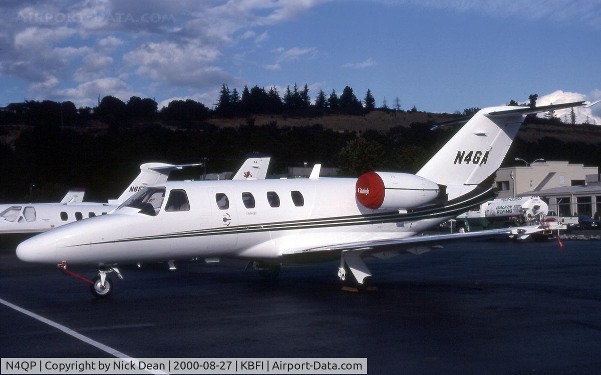 N4QP, 1998 Cessna 525 CitationJet CJ1 C/N 525-0272, KBFI (Seen here as N4GA this frame is now registered N4QP as posted)