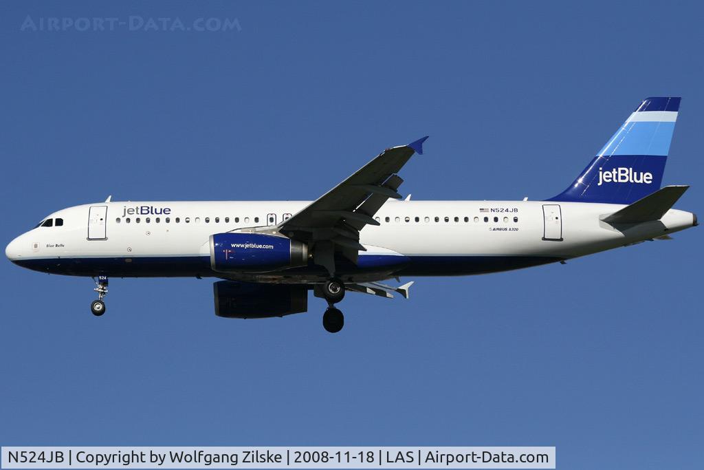 N524JB, 2001 Airbus A320-232 C/N 1528, visitor