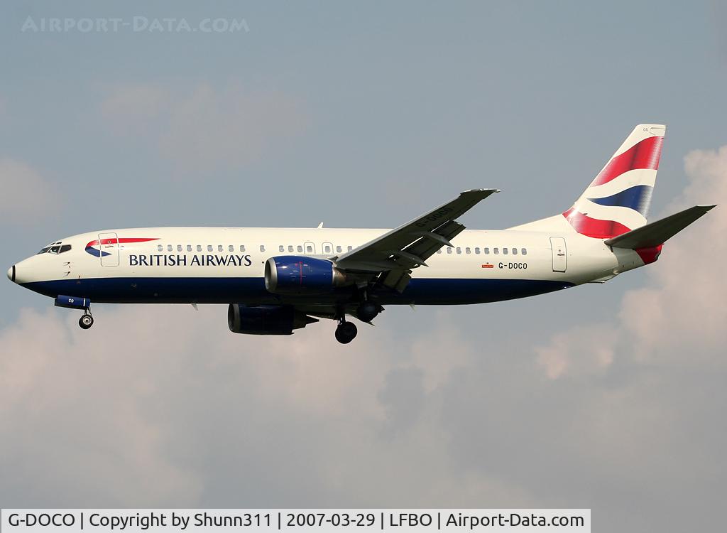 G-DOCO, 1992 Boeing 737-436 C/N 25849, Landing rwy 32L
