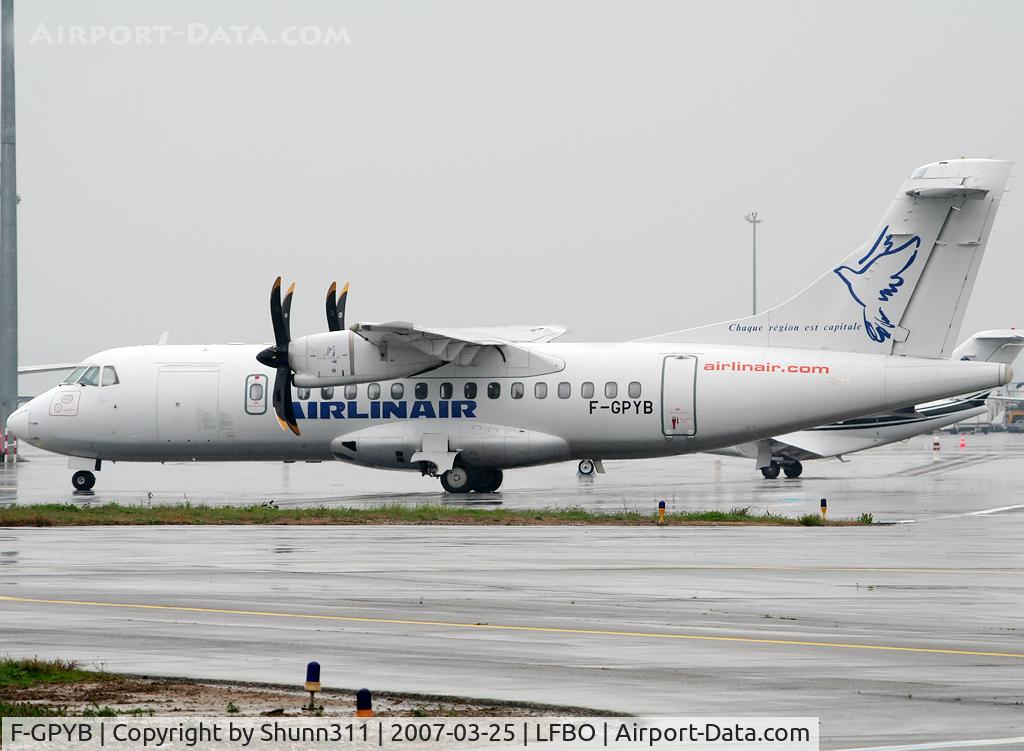 F-GPYB, 1996 ATR 42-500 C/N 480, Parked at the General Aviation area...