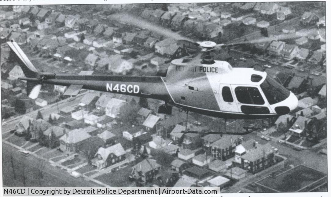 N46CD, 1985 Aerospatiale AS-350B-2 Ecureuil C/N 1878, Used as a Detroit Police Helicopter 1985 till late 90's