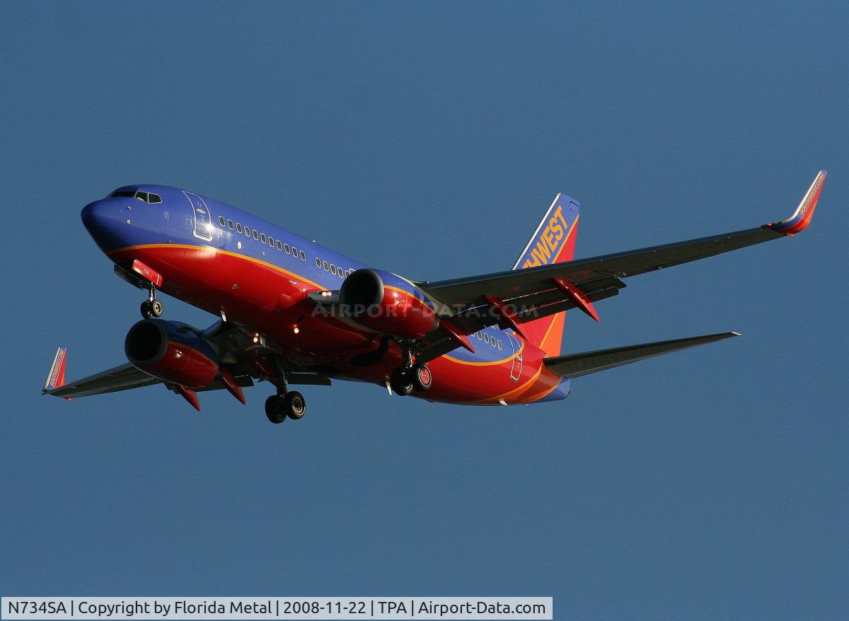 N734SA, 1999 Boeing 737-7H4 C/N 27866, Southwest 737-700