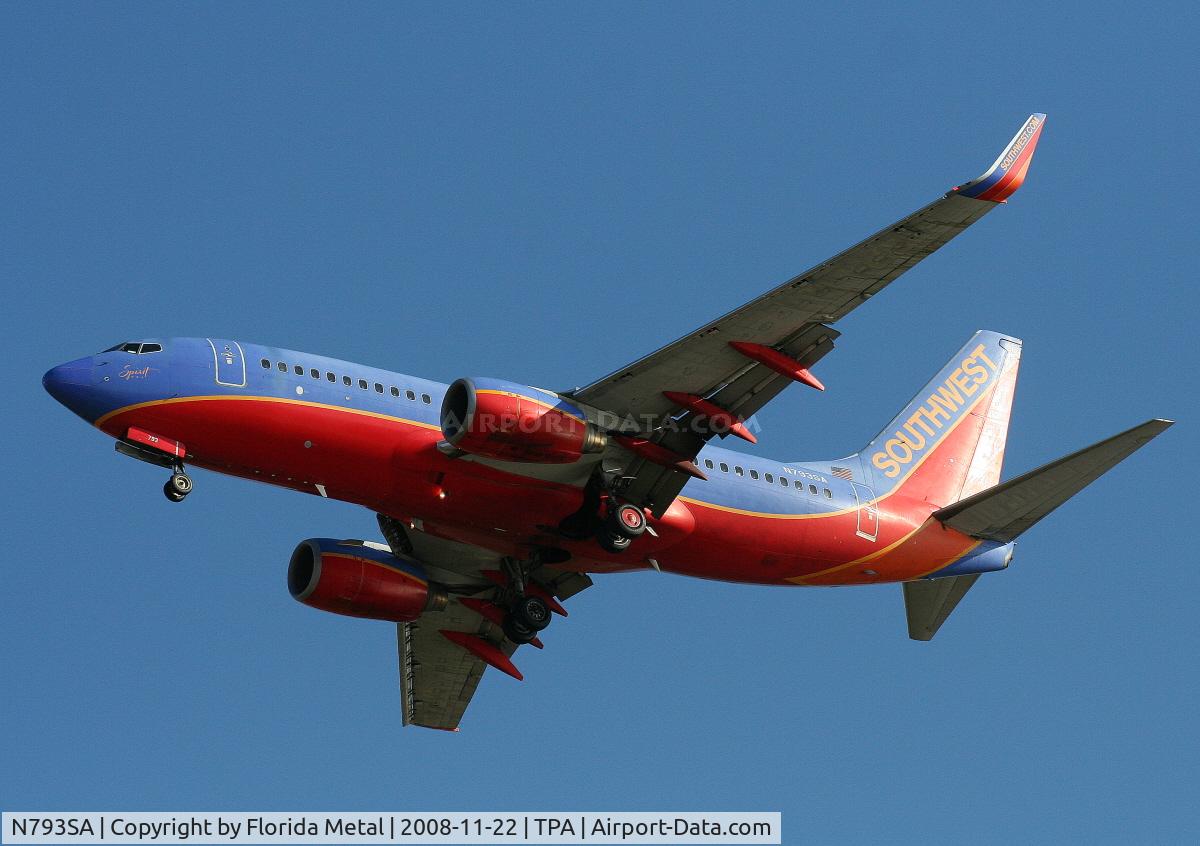 N793SA, 2001 Boeing 737-7H4 C/N 27888, Southwest 737-700
