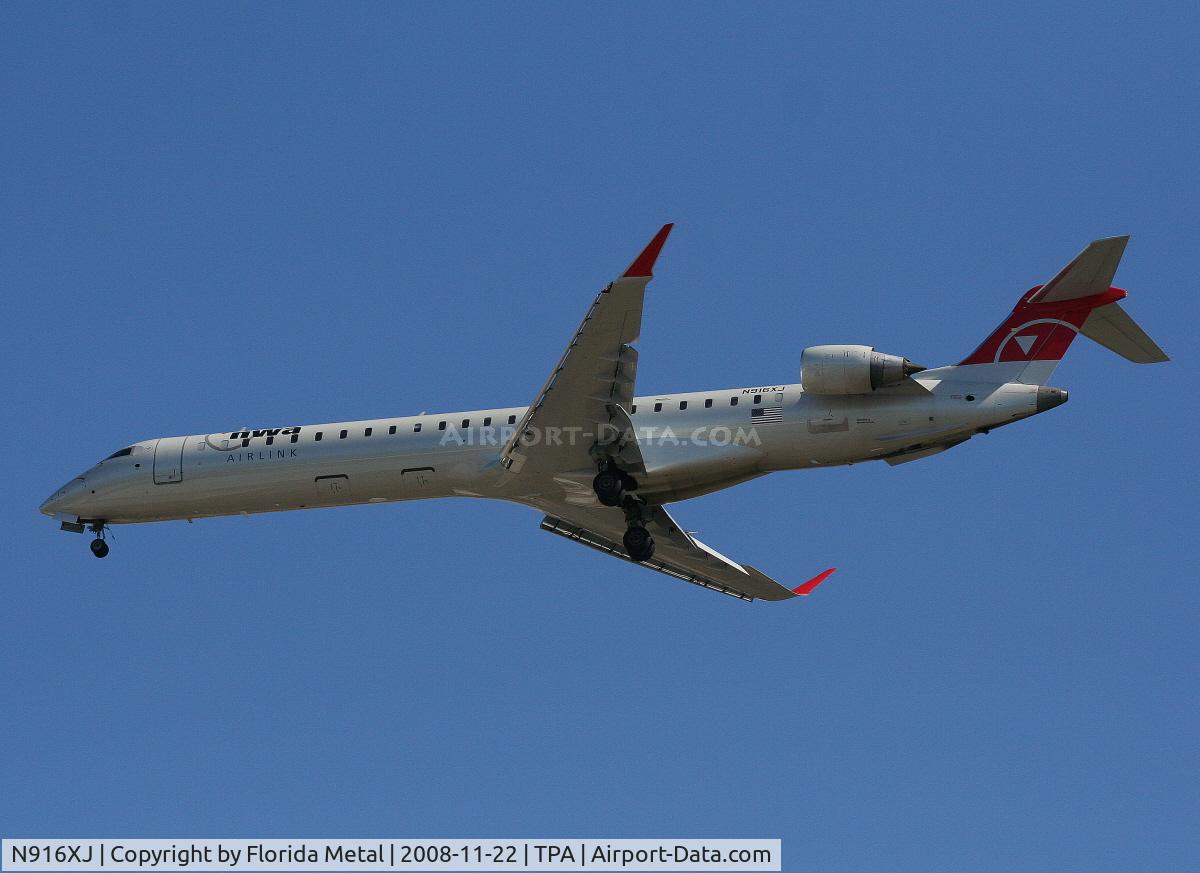N916XJ, 2008 Bombardier CRJ-900ER (CL-600-2D24) C/N 15154, Mesaba CRJ-900