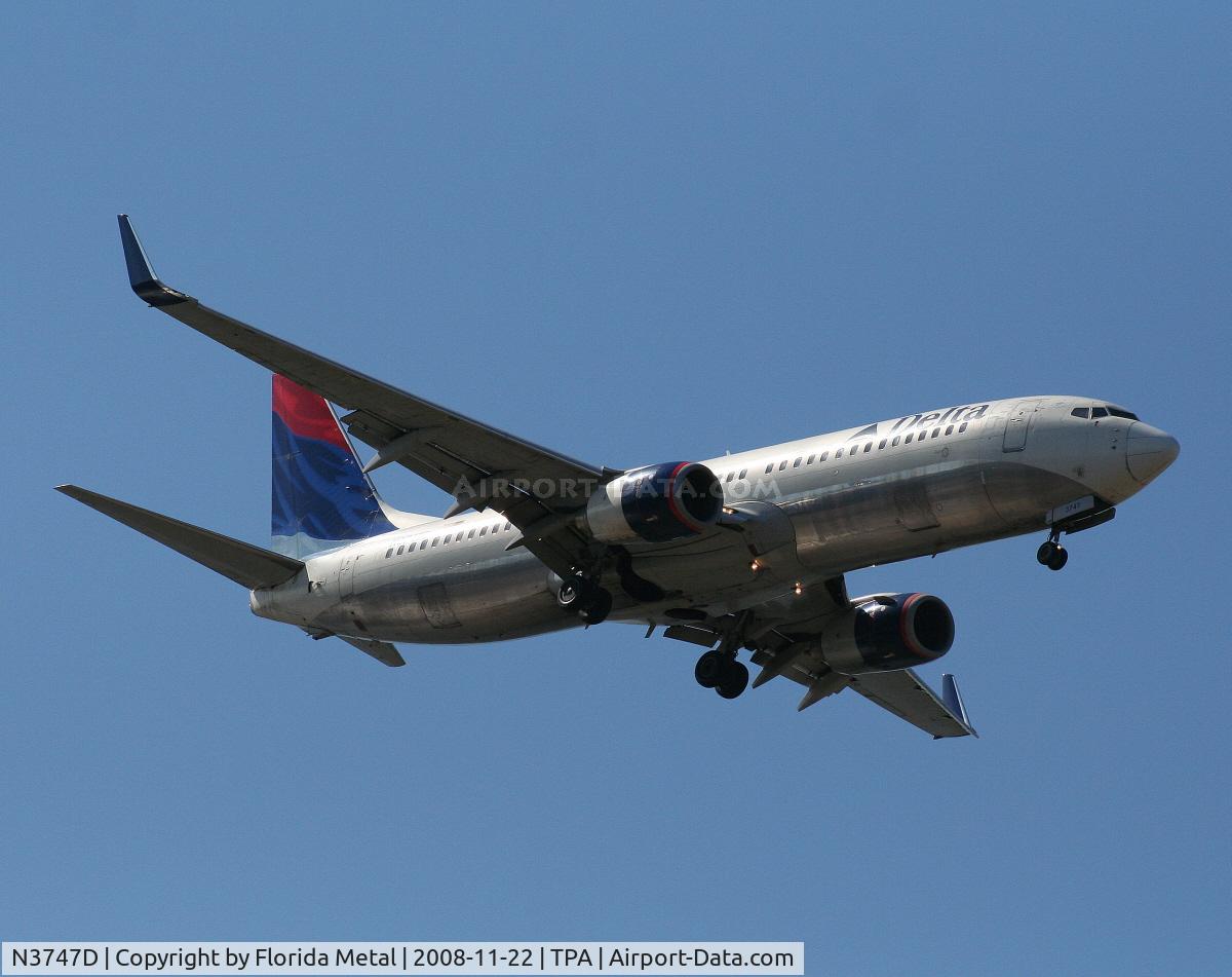 N3747D, 2001 Boeing 737-832 C/N 32374, Delta 737-800
