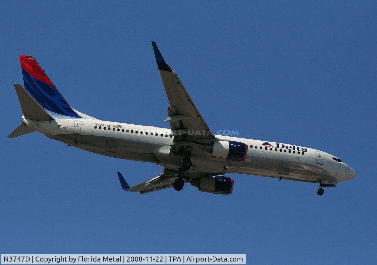 N3747D, 2001 Boeing 737-832 C/N 32374, Delta 737-800