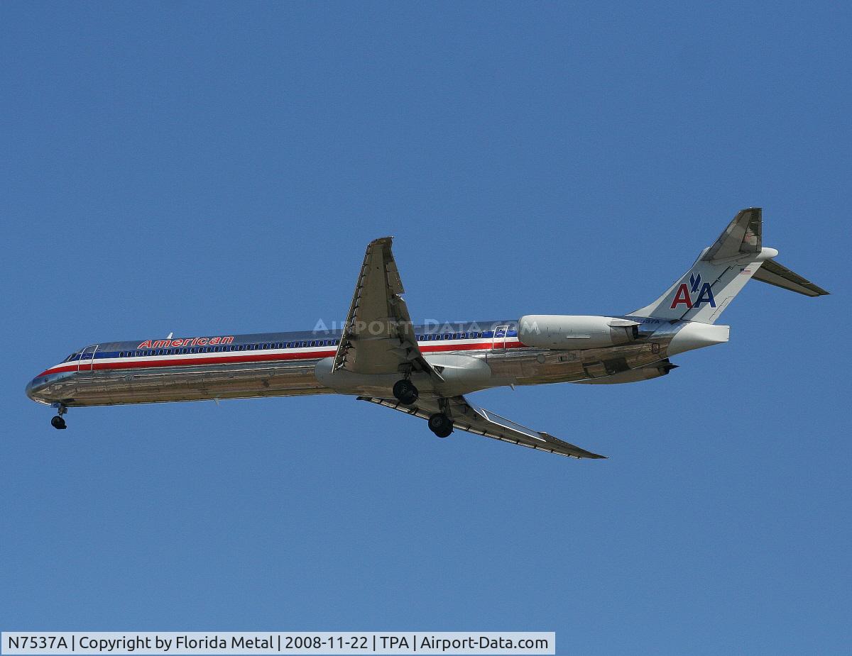 N7537A, 1990 McDonnell Douglas MD-82 (DC-9-82) C/N 49991, American MD-82