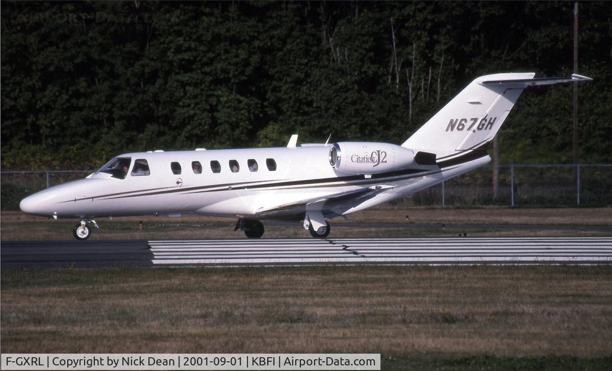 F-GXRL, 2001 Cessna 525A CitationJet CJ2 C/N 525A-0019, KBFI (The 1st CJ2 to carry this reg and now registered F-GXRL and posted as such for C/N accuracy)
