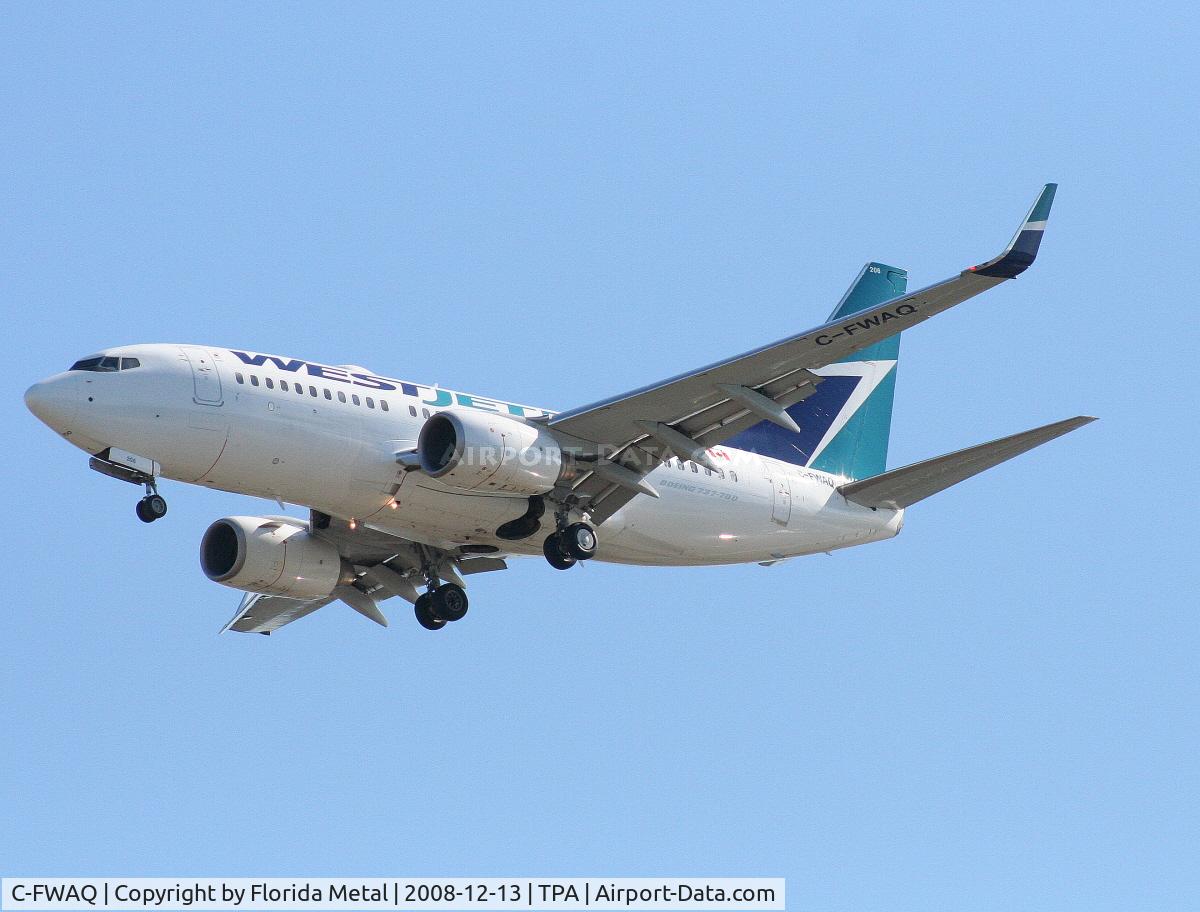 C-FWAQ, 2002 Boeing 737-7CT C/N 32748, West Jet 737-700