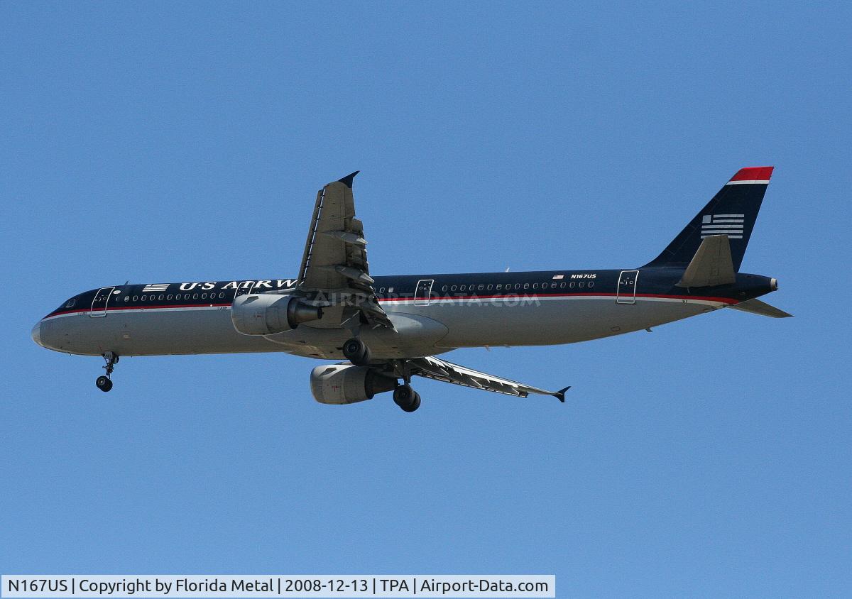 N167US, 2001 Airbus A321-211 C/N 1442, US Airways A321