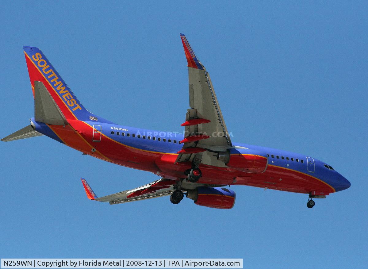 N259WN, 2006 Boeing 737-7H4 C/N 35554, Southwest 737-700
