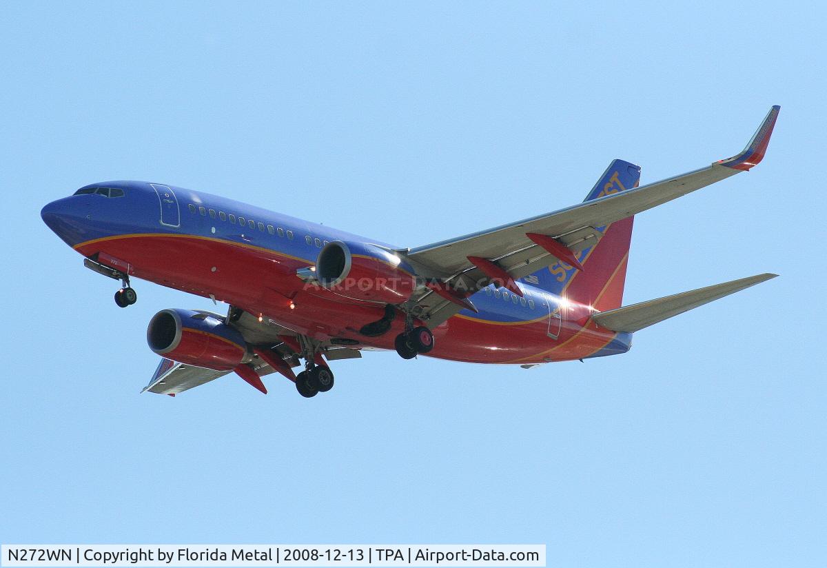 N272WN, 2007 Boeing 737-7H4 C/N 32527, Southwest 737-700