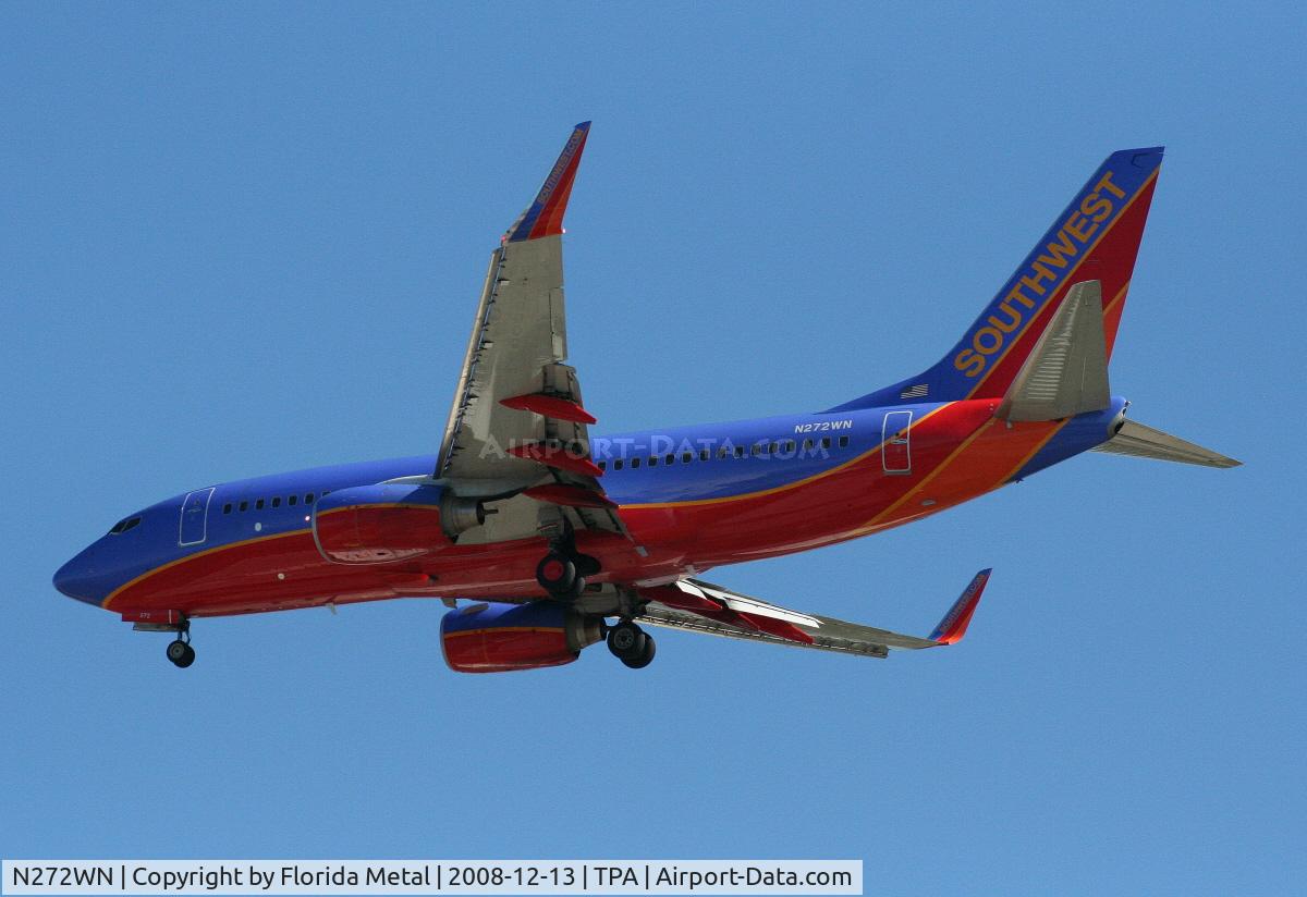 N272WN, 2007 Boeing 737-7H4 C/N 32527, Southwest 737-700
