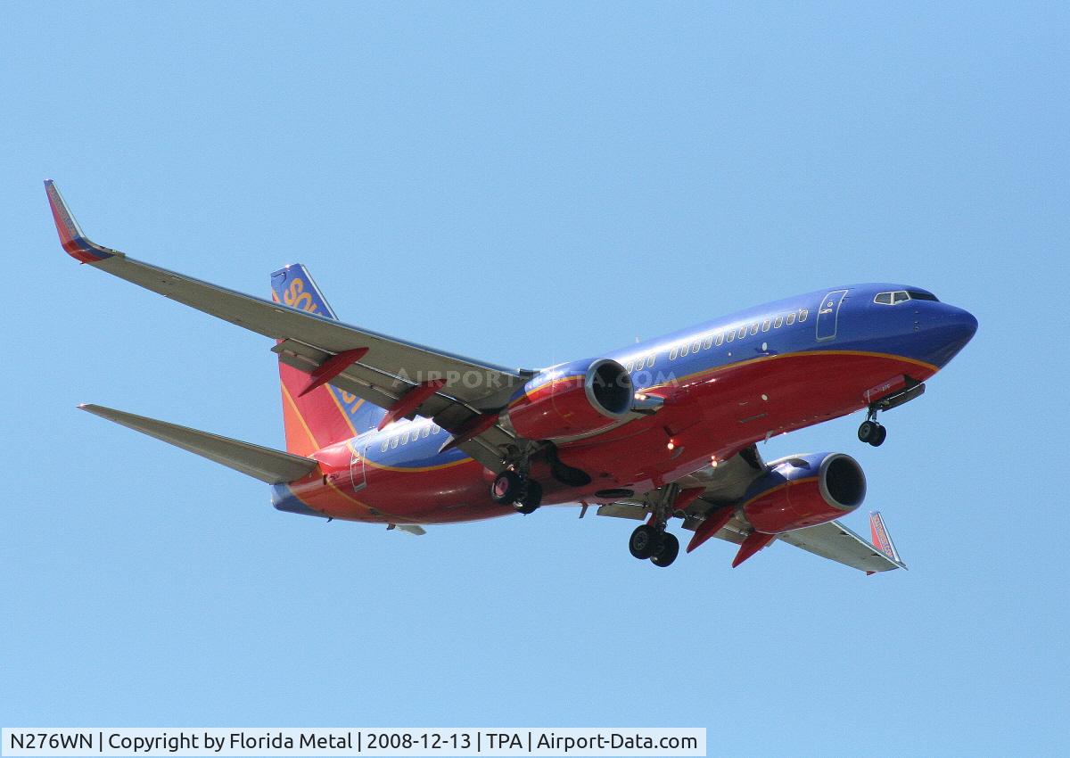 N276WN, 2007 Boeing 737-7H4 C/N 32530, Southwest 737-700