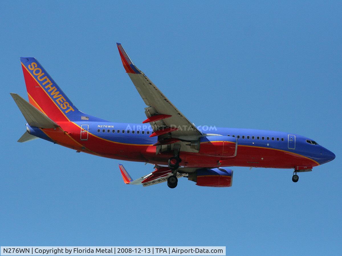 N276WN, 2007 Boeing 737-7H4 C/N 32530, Southwest 737-700
