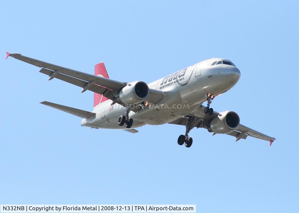 N332NB, 2001 Airbus A319-114 C/N 1570, Northwest A319