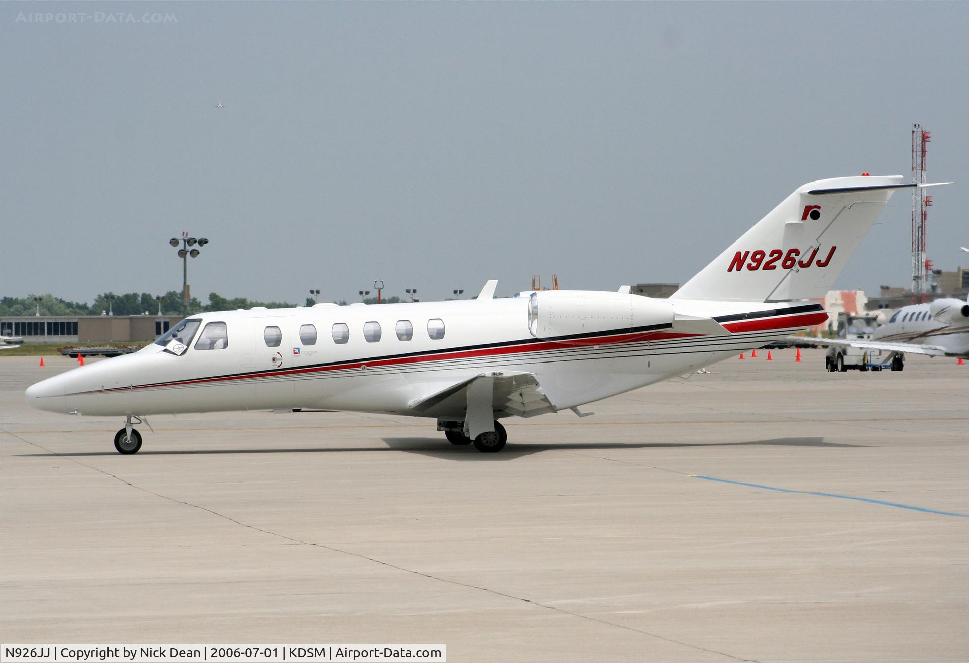 N926JJ, 2006 Cessna 525A CitationJet CJ2+ C/N 525A0310, KDSM