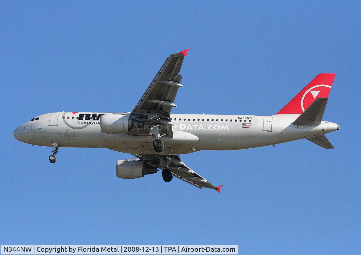 N344NW, 1993 Airbus A320-212 C/N 388, Northwest A320