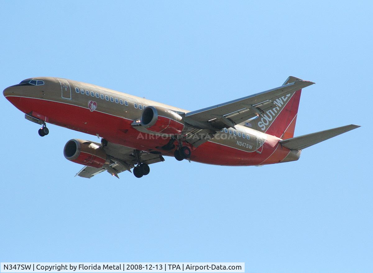 N347SW, 1989 Boeing 737-3H4 C/N 24374, Southwest 737-300