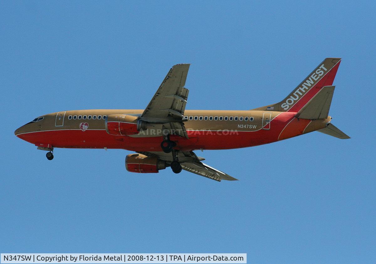 N347SW, 1989 Boeing 737-3H4 C/N 24374, Southwest 737-300