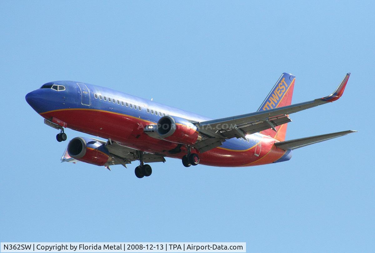 N362SW, 1992 Boeing 737-3H4 C/N 26573, Southwest 737-300