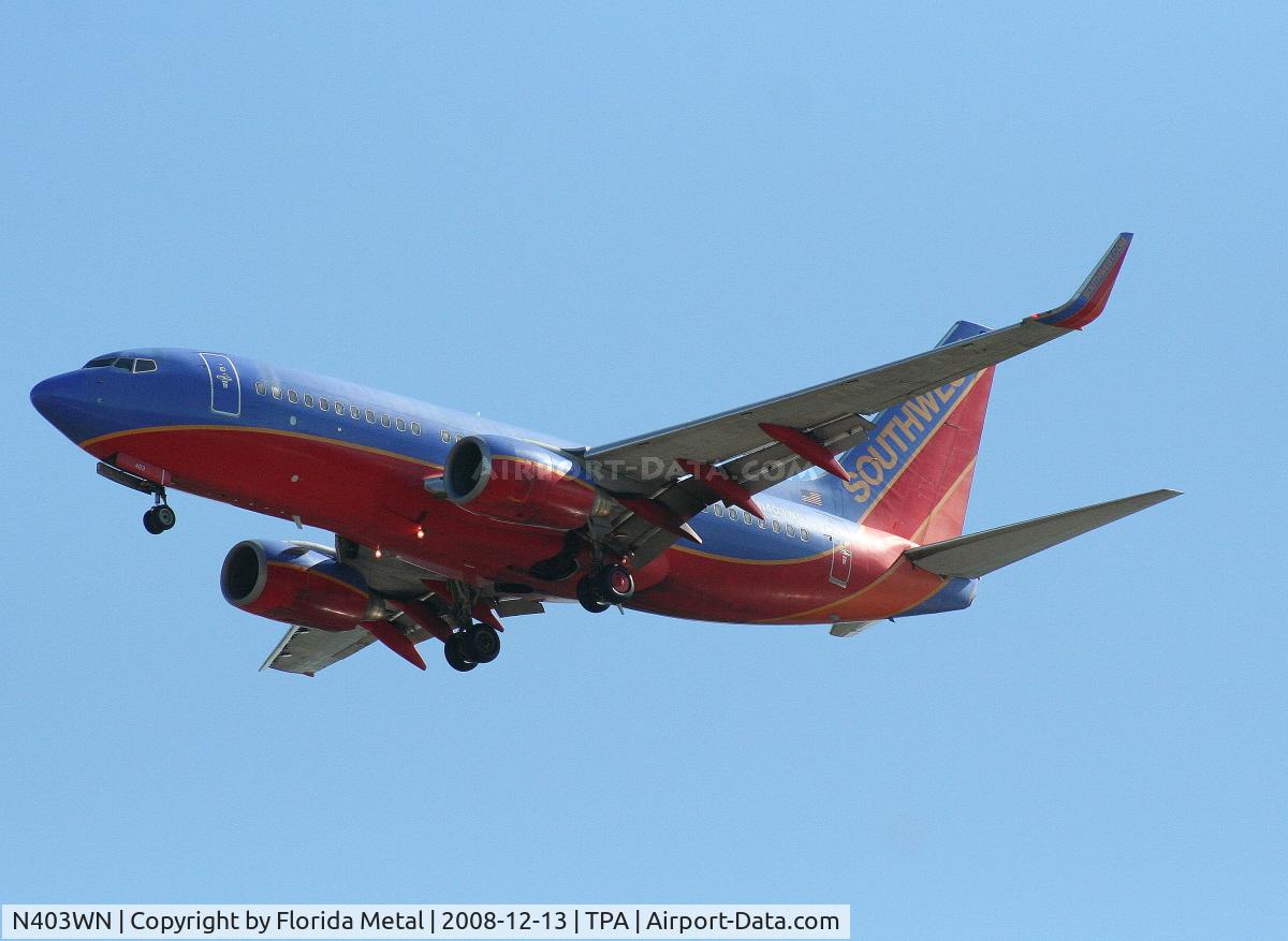 N403WN, 2001 Boeing 737-7H4 C/N 29815, Southwest 737-700