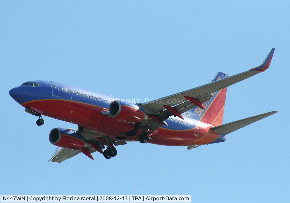 N447WN, 2003 Boeing 737-7H4 C/N 33720, Southwest 737-700