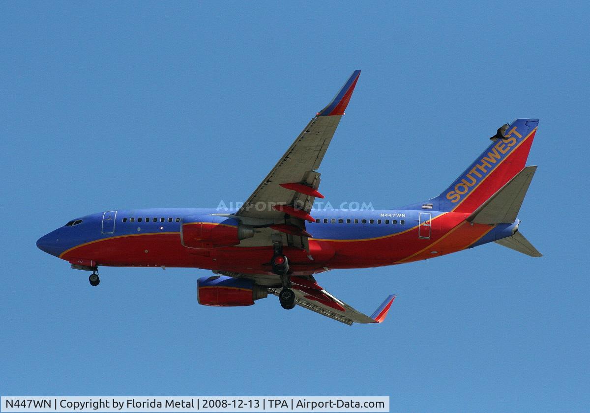 N447WN, 2003 Boeing 737-7H4 C/N 33720, Southwest 737-700