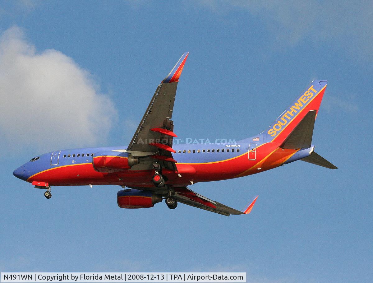 N491WN, 2004 Boeing 737-7H4 C/N 33867, Southwest 737-700