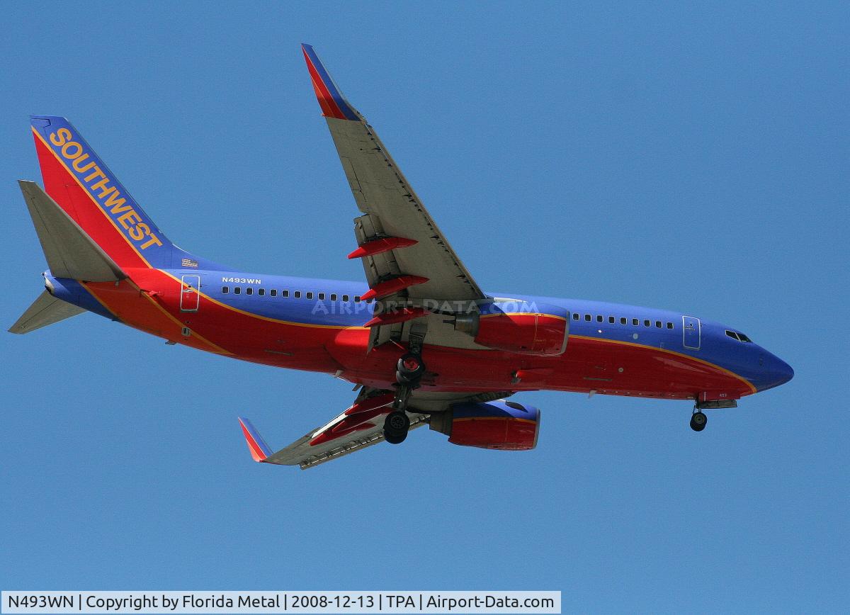 N493WN, 2004 Boeing 737-7H4 C/N 32477, Southwest 737-700