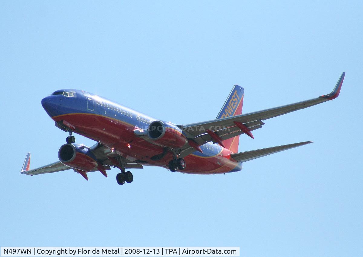 N497WN, 2004 Boeing 737-7H4 C/N 32479, Southwest 737-700