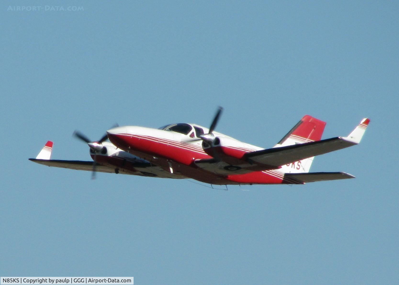 N85KS, 1978 Cessna 421C Golden Eagle C/N 421C0525, Taking off from Longview/East Texas Regional.