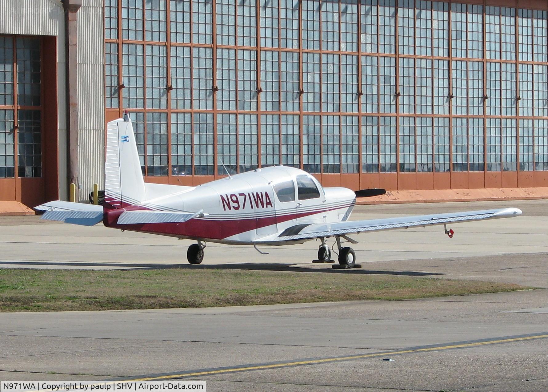 N971WA, 1967 SIAI-Marchetti S-205-22R C/N 380, Parked at Shreveport Regional.
