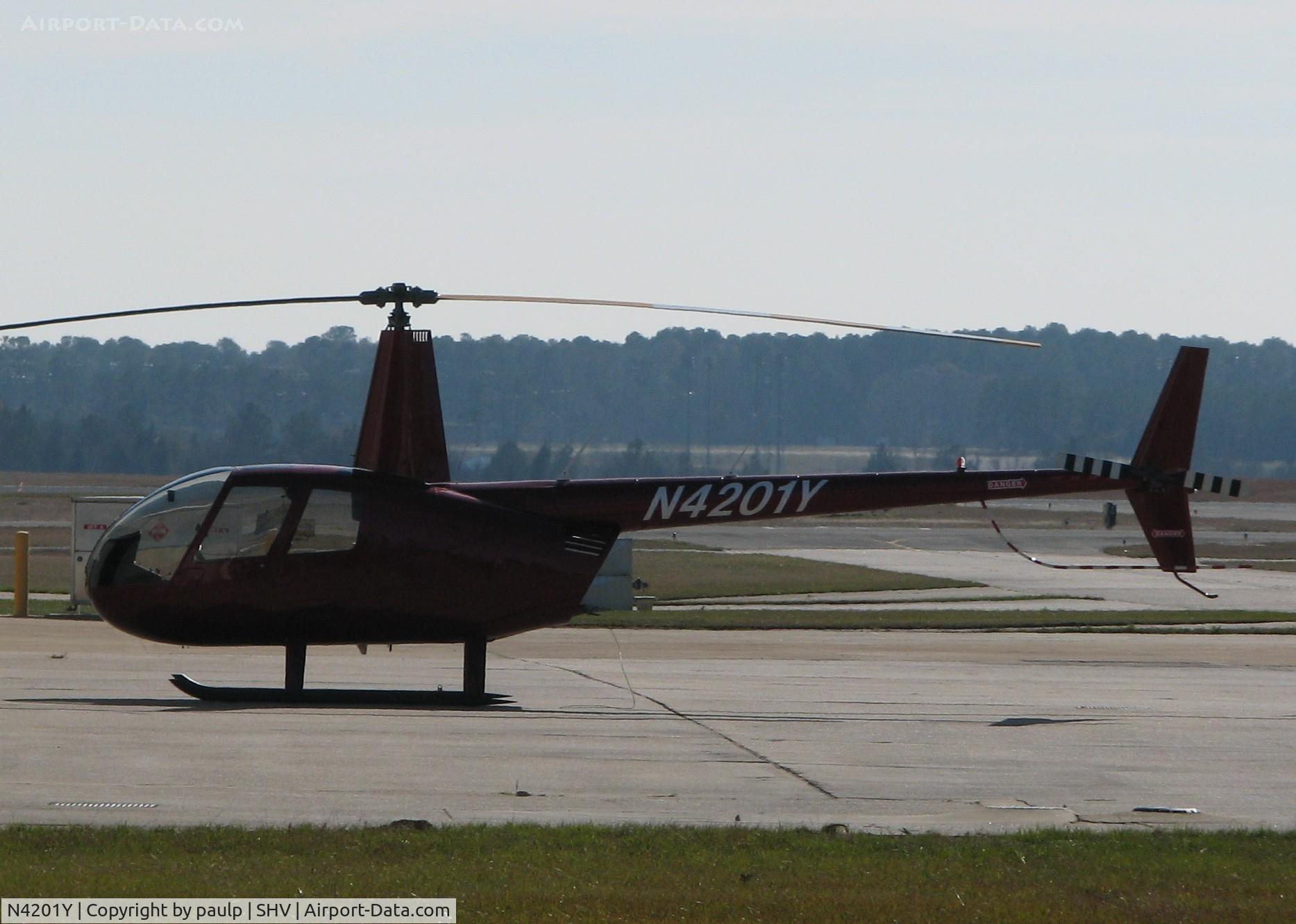 N4201Y, Robinson R44 II C/N 12593, Parked at Shreveport Regional.