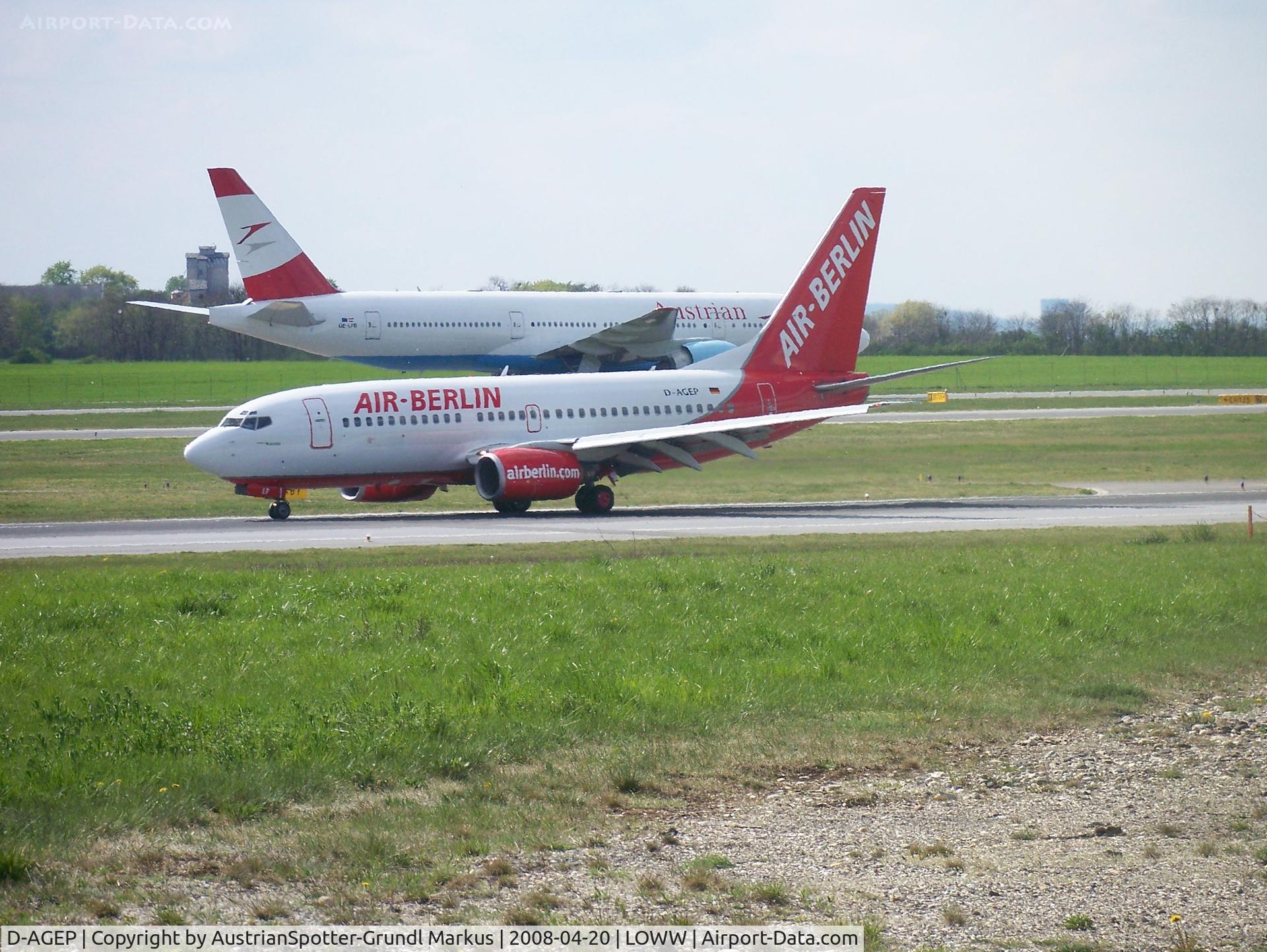 D-AGEP, 1998 Boeing 737-75B C/N 28102, Air Berlin vs. Austrian