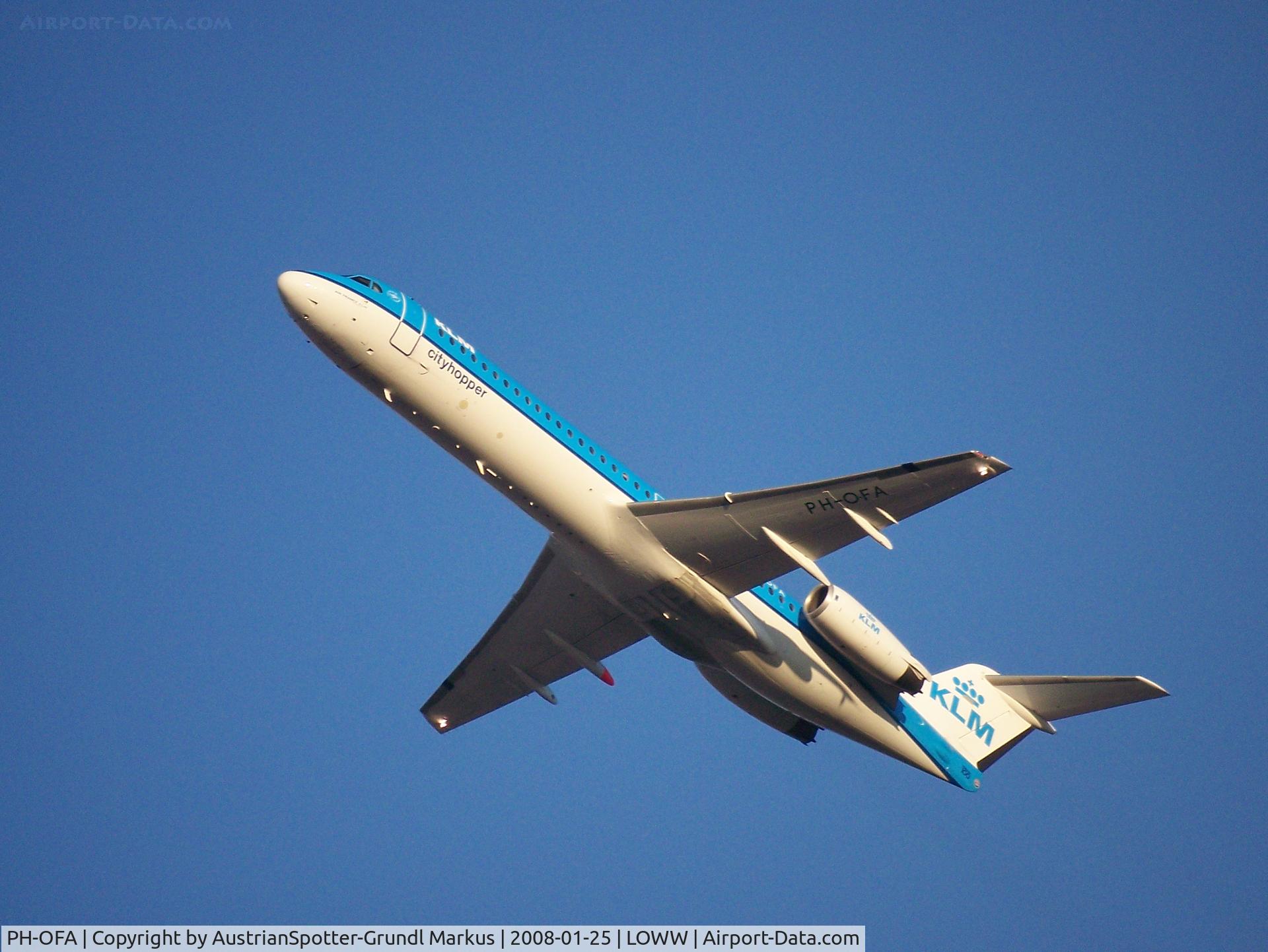PH-OFA, 1988 Fokker 100 (F-28-0100) C/N 11246, KLM Cityhopper