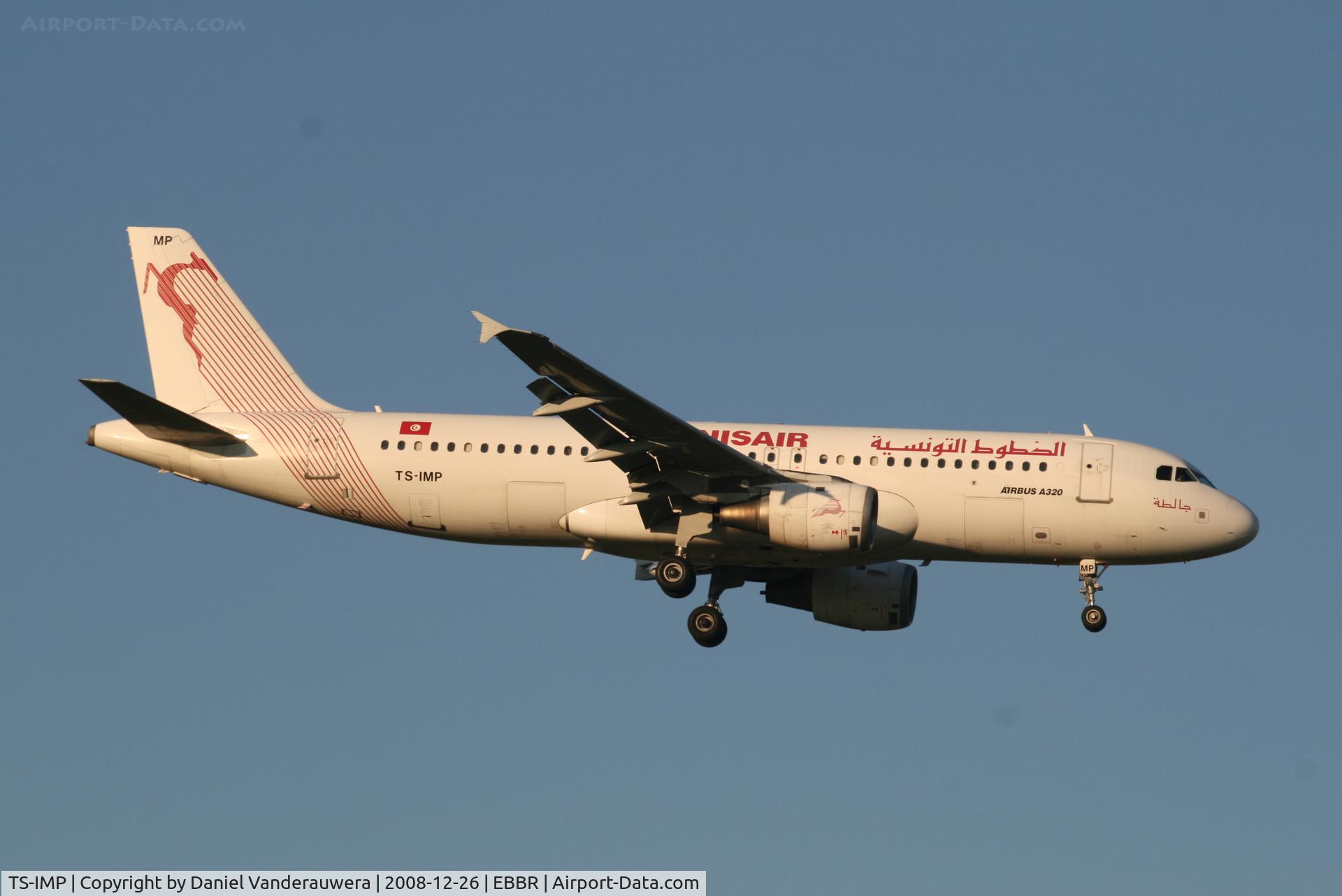 TS-IMP, 2002 Airbus A320-211 C/N 1700, flight TU788 is descending to rwy 02