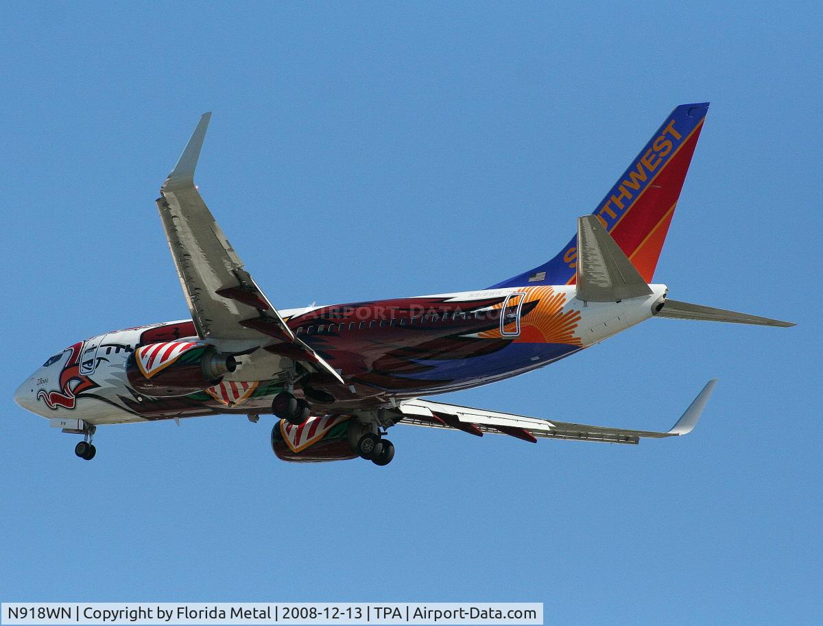 N918WN, 2008 Boeing 737-7H4 C/N 29843, Southwest 