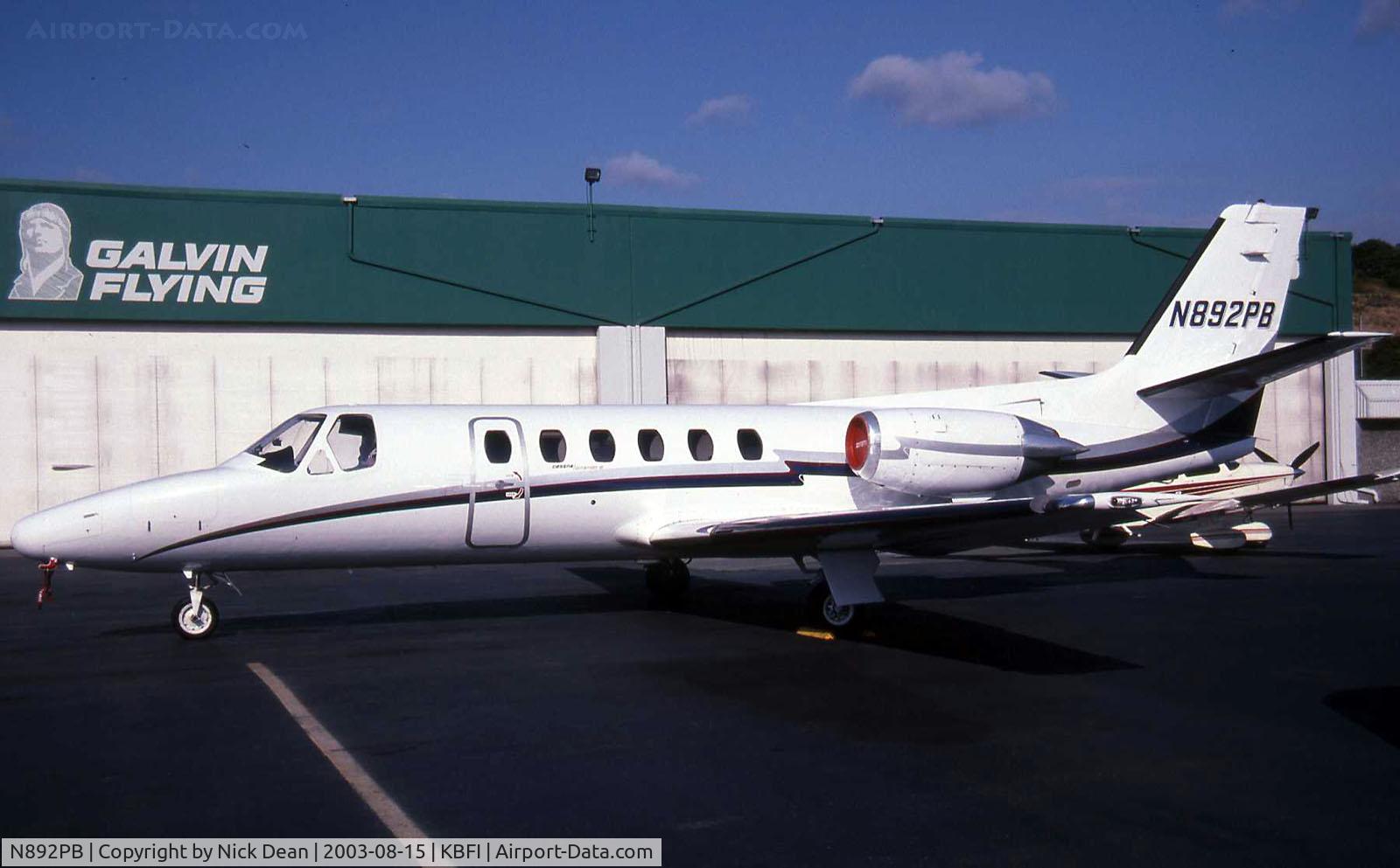 N892PB, 1979 Cessna 550 C/N 550-0070, KBFI