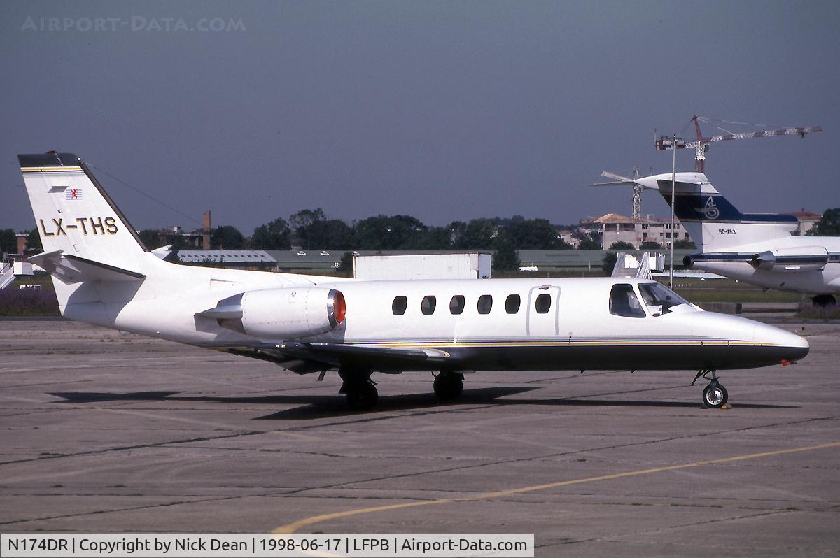 N174DR, 1979 Cessna 550 C/N 550-0074, LFPB (Seen here as LX-THS this airframe is now registered N174DR and posted as such for C/N accuracy)
