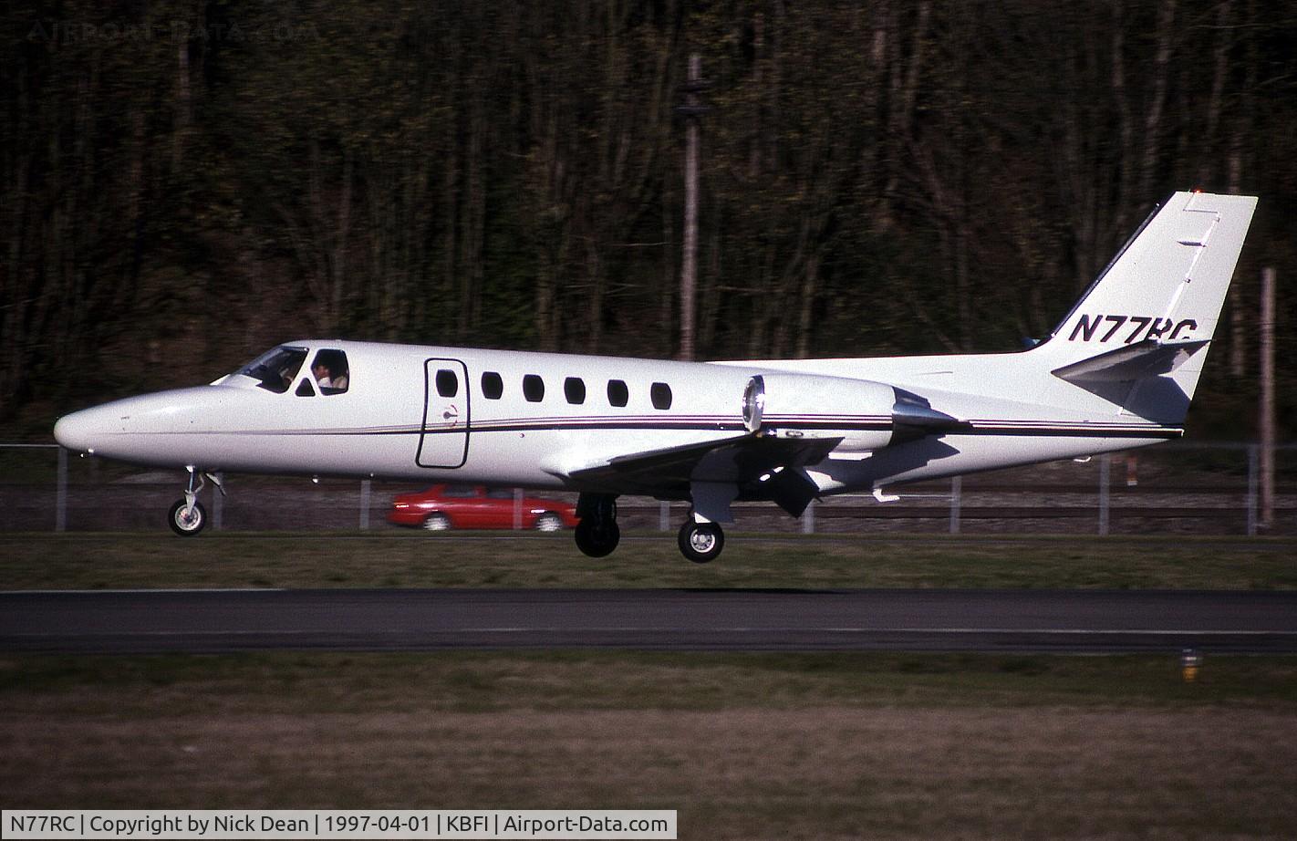 N77RC, 1980 Cessna 550 Citation II C/N 550-0130, KBFI