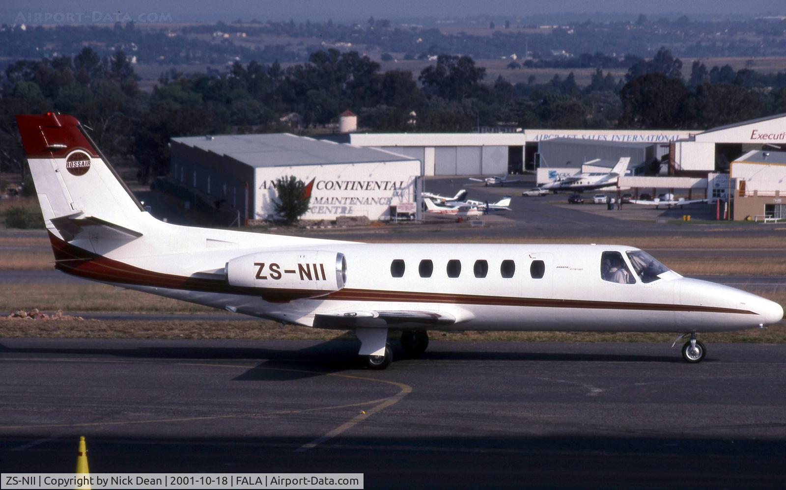 ZS-NII, 1980 Cessna 550 Citation II C/N 550-0168, FALA