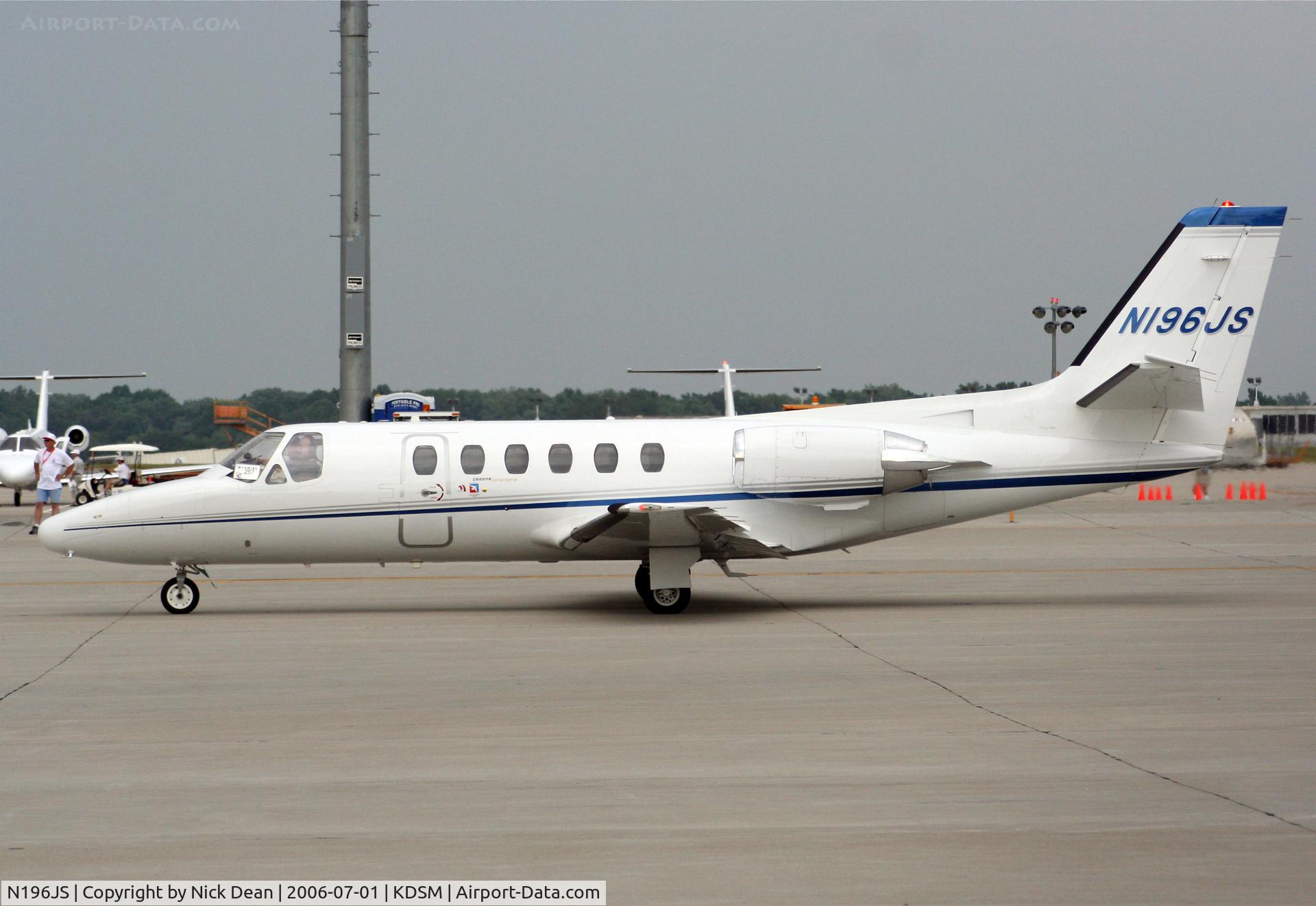 N196JS, 1980 Cessna 550 Citation II C/N 550-0196, KDSM