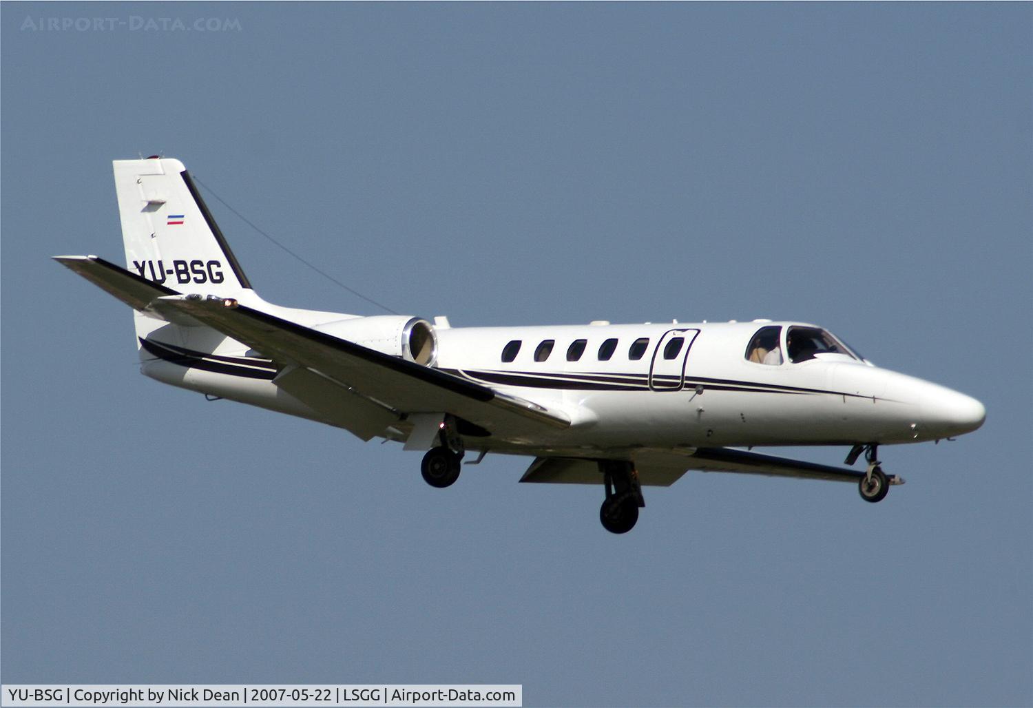 YU-BSG, 2003 Cessna 550 Citation Bravo C/N 550-1049, LSGG