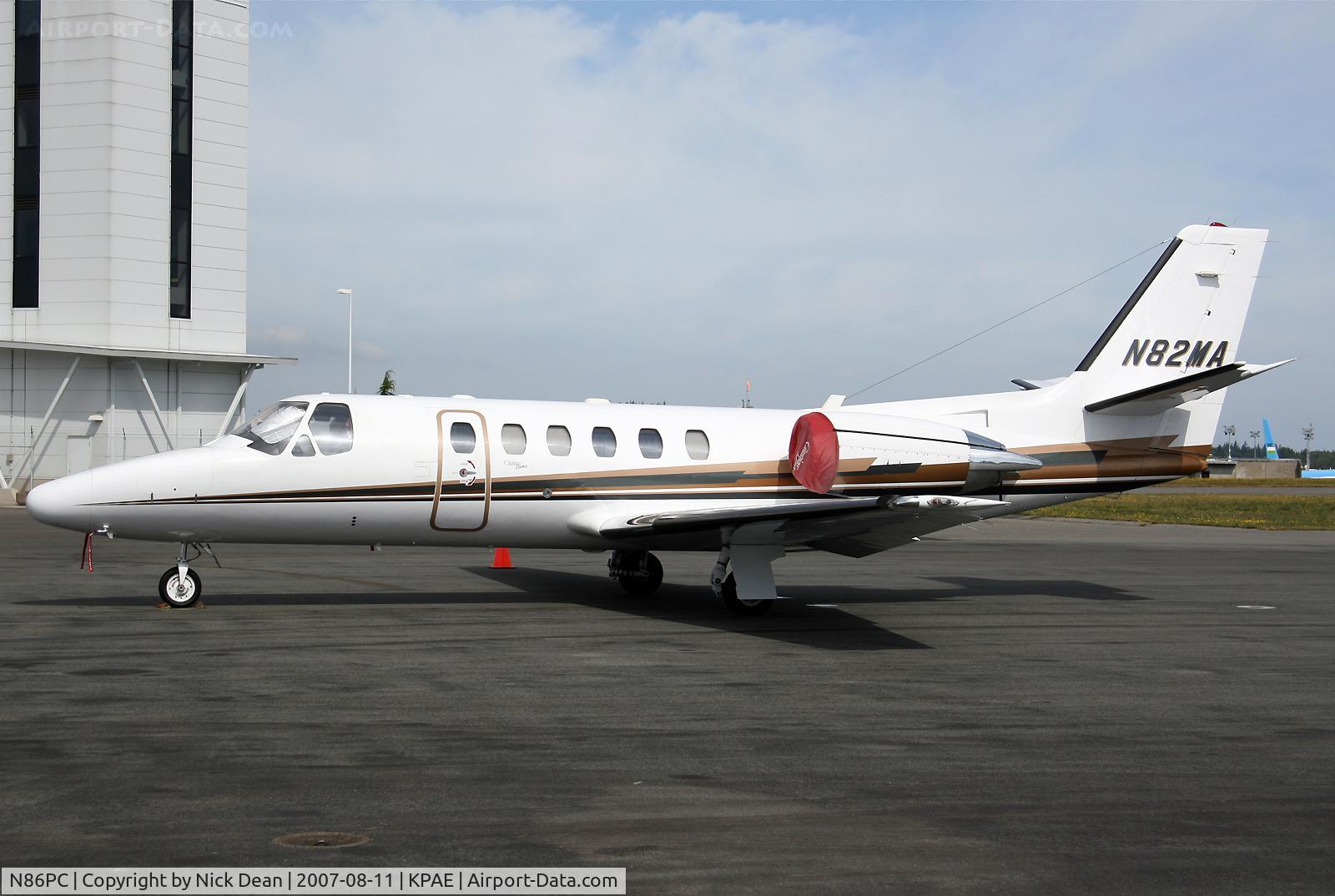 N86PC, 1999 Cessna 550 Citation Bravo C/N 550-0891, KPAE (Seen here as N82MA this aircraft is now registered N86PC as posted)
