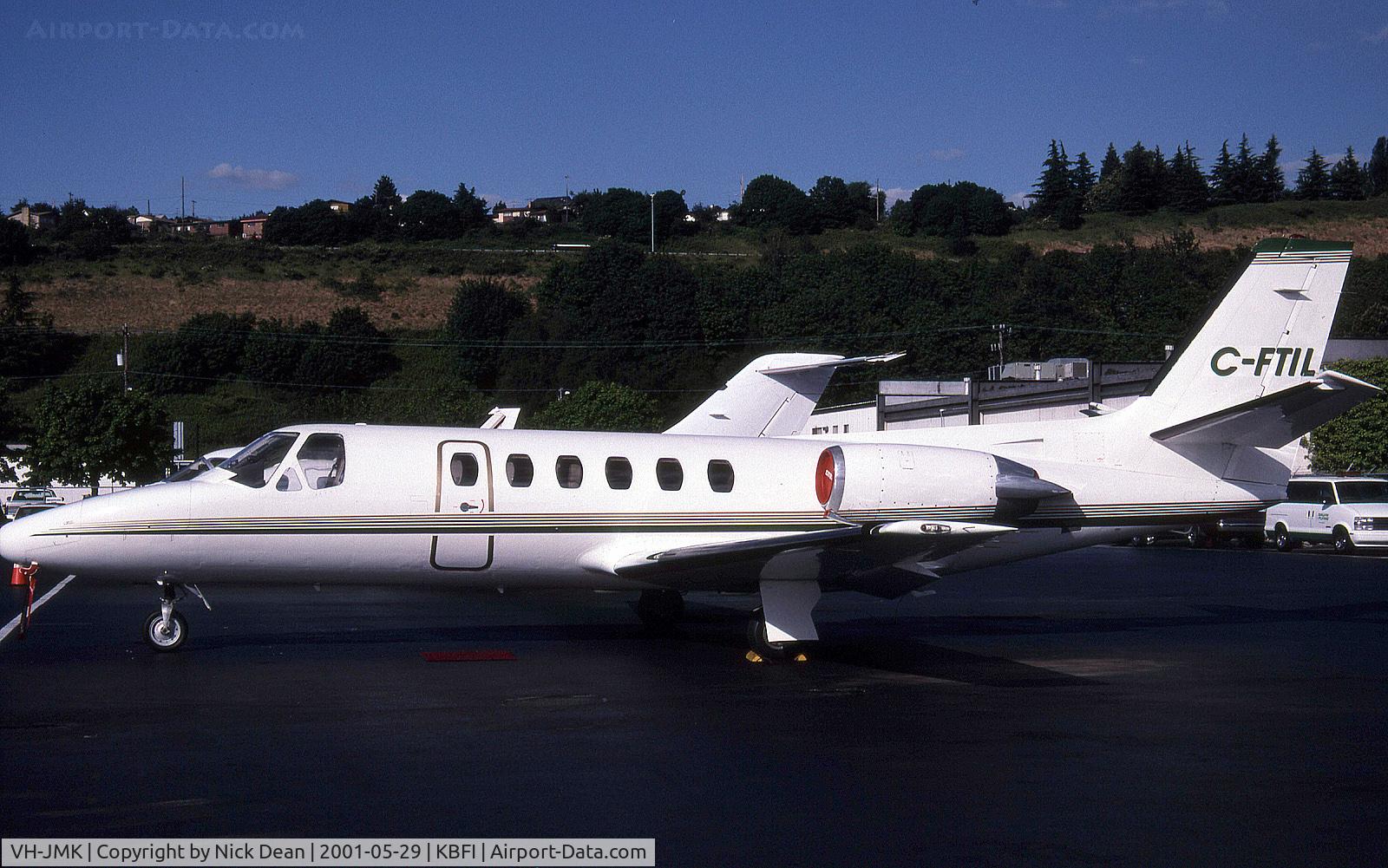 VH-JMK, 1981 Cessna 550 Citation II C/N 550-0289, KBFI (Seen here as C-FTIL which is currently carried by 560XL this 550 is currently registered VH-JMK as posted)